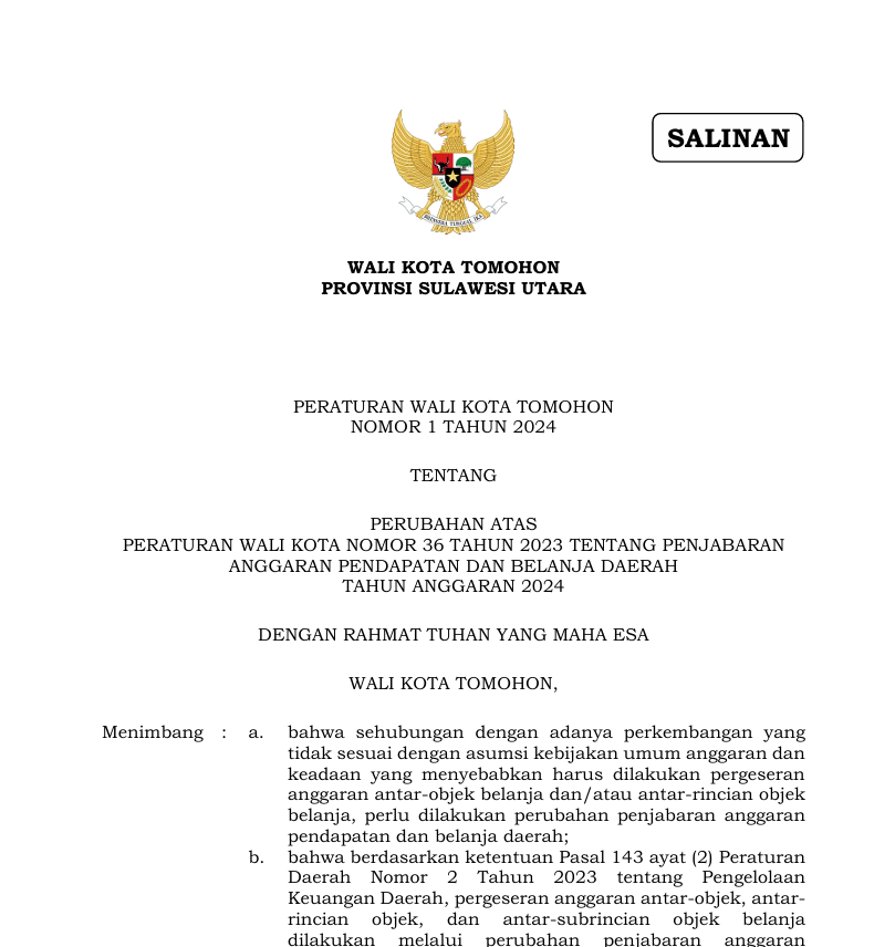 PENJABARAN ANGGARAN PENDAPATAN DAN BELANJA DAERAH TAHUN ANGGARAN 2024